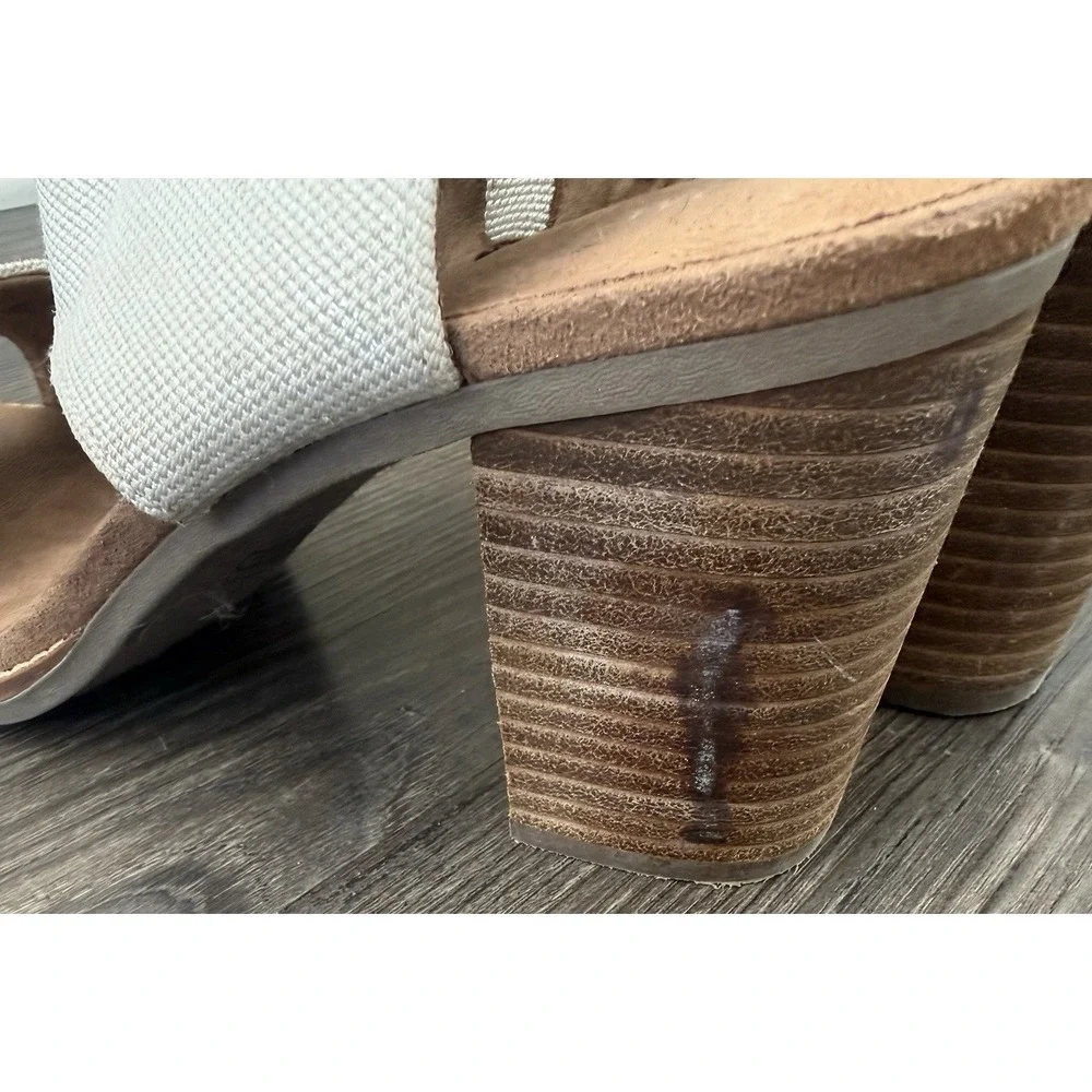Toms Sandal Womens 11 Natural Majorca Cut Out Block Heels Old Money Clean Girl‎